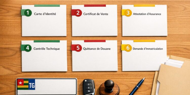 Les 6 documents indispensables pour immatriculer une voiture au Togo